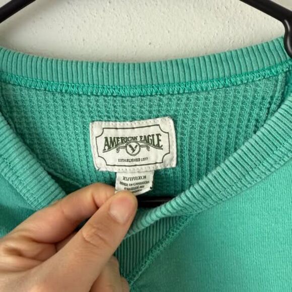 American Eagle Women's Crewneck Sweater in Mint Green Oversized XS - Picture 6 of 6